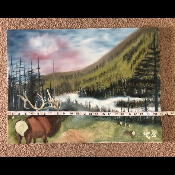 Vintage 1985 Original Oil/Acrylic Canvas Signed autographed Nature River - Picture 9 of 16